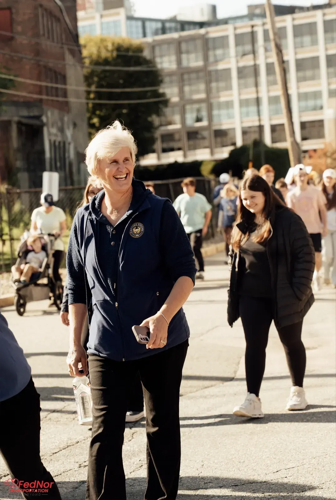 Cotting School supporter at Boston Friendship Walk