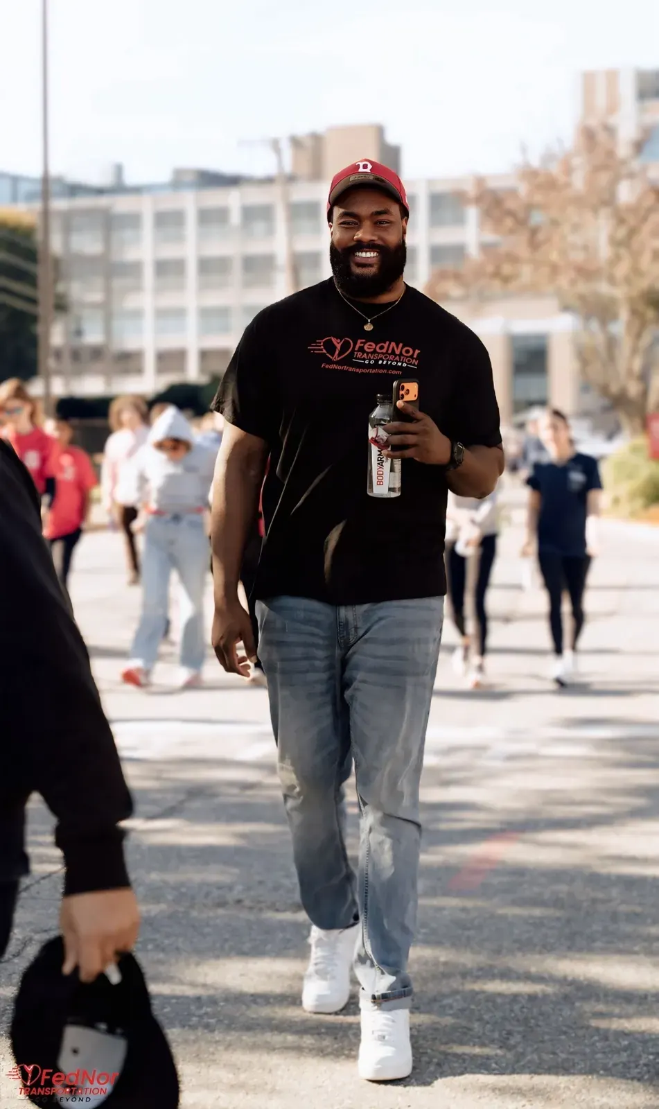 FedNor team member at community walk in Massachusetts