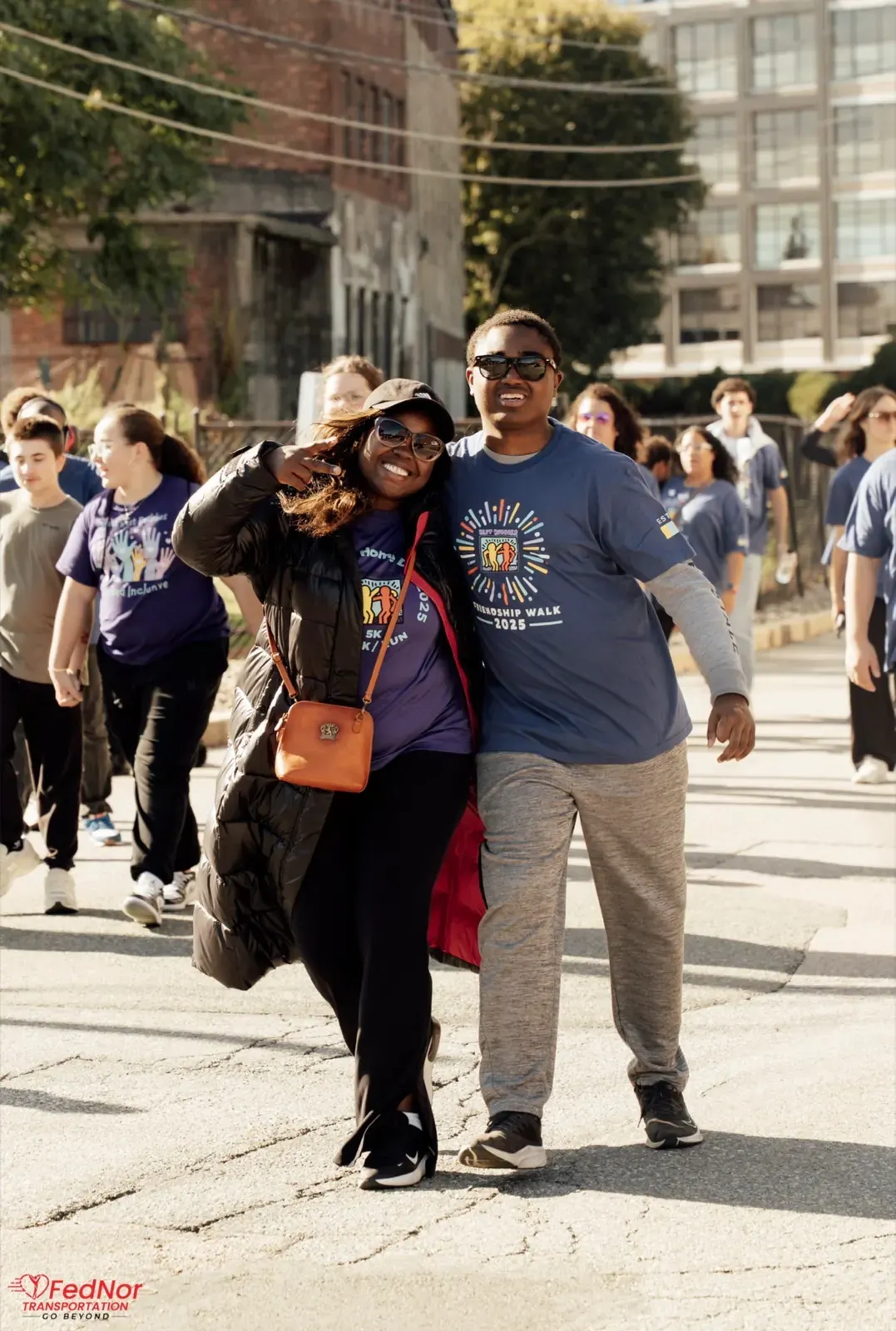 Friends celebrating at the Friendship Walk