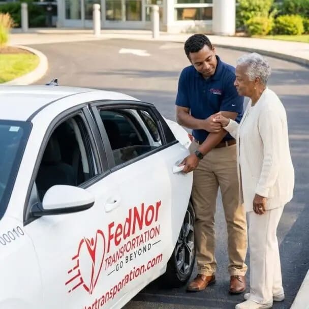 Clean wheelchair-accessible van interior